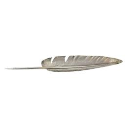 876  -  BOLIÍGRAFO EN FORMA DE PLUMA DE PLATA