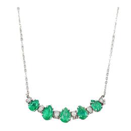 108 - GARGANTILLA CON ESMERALDAS Y DIAMANTES