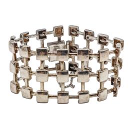 203  -  PULSERA ANCHA DE DISEÑO EN PLATA