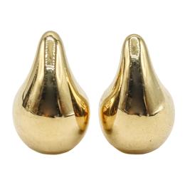 170  -  PENDIENTES GOTA DE AGUA EN PLATA SOBREDORADA