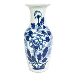 600 - JARRÓN CHINO PORCELANA DE FINALES DEL S.XIX