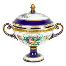 640  -  COPA CON TAPA DE FINALES DE SIGLO XIX