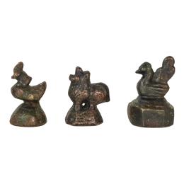 992  -  TRES PEQUEÑAS PESAS DEL SIGLO XIX