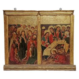 680  -  RETABLO NEOGÓTICO DE ESCUELA CATALANA SIGLO XIX