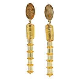 155 - PENDIENTES CON CRISTALES Y CITRINOS