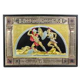233  -  CARTEL PUBLICITARIO CHOCOLATES JUNCOSA PRIMER TERCIO S. XX 