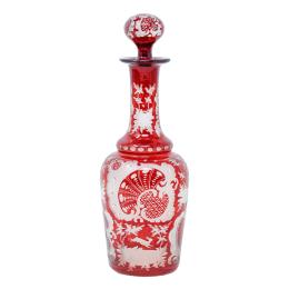 10 - BOTELLA LICORERA CRISTAL DE BOHEMIA DE MEDIADOS DEL S.XX