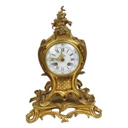 760  -  RELOJ DE SOBRMESA FRANCÉS ESLTLO LUIS XVI, DE FLES. S.XIX