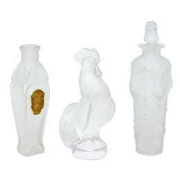 19 - BOTELLA PERFUMERO R. LALIQUE Y GALLO DE SEVRES