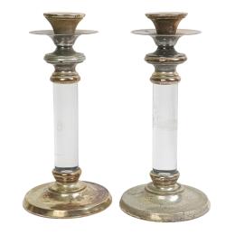 922  -  PAREJA DE CANDELEROS DE MEDIADOS DE S. XX