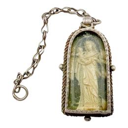 59 - RELICARIO DE PLATA DEL SIGLO XVIII