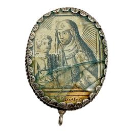 52 - RELICARIO DE PLATA DEL SIGLO XVIII