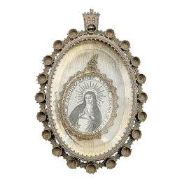 116 - MEDALLÓN DE PLATA DE PRINCIPIOS DEL SIGLO XIX
