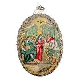 49 - RELICARIO DE PLATA DEL SIGLO XVIII