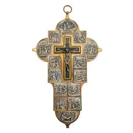 108 - CRUCIFIJO VIACRUCIS ITALIANO DEL ÚLTIMO TERCIO DE S. XX