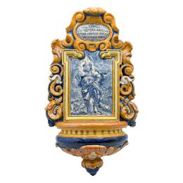 160 - BENDITERA DE CERÁMICA DE TRIANA DE MEDIADOS DE S. XX