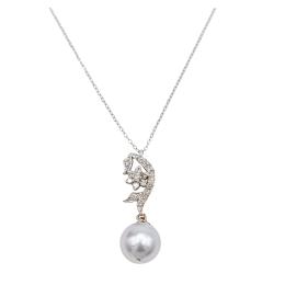 95  -  COLGANTE CON PERLA Y BRILLANTES