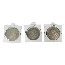 572 - TRES MONEDAS DE PLATA DE 5 PESETAS