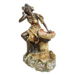 1081  -  FIGURA EN TERRACOTA AUSTRIACA  DE PRIMER CUARTO DE SIGLO XX