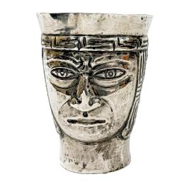 1017  -  VASO DE PLATA PERUANA DE MEDIADOS DE SIGLO XX