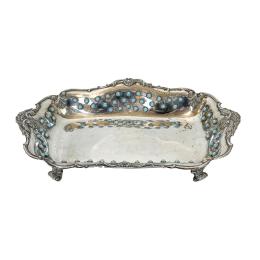 897  -  CENTRO DE MESA EN PLATA Y ESMATES DEL ÚLTIMO CUARTO DEL S.XX