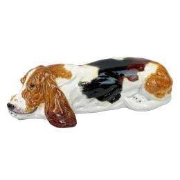 504 - BEAGLE EN CERÁMICA ITALIANA, AÑOS 90