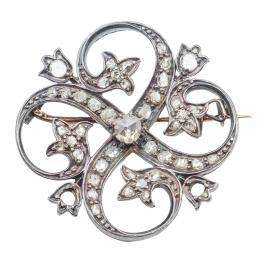 126 - BROCHE CON DIAMANTES DEL S.XIX
