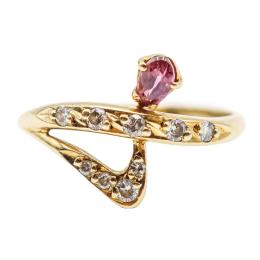 87 - ANILLO CON BRILLANTES Y RUBÍES