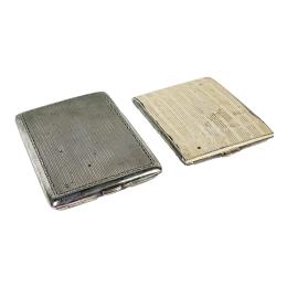 942  -  DOS PITILLERAS PLATA DE LOS AÑOS 60
