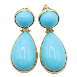 258 - PENDIENTES LARGOS CON TURQUENITA