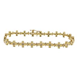 266 - PULSERA CON BRILLANTES, AÑOS 90