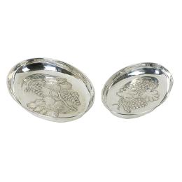 936  -  DOS CENTROS EN PLATA ITALIANA DE LOS AÑOS 60