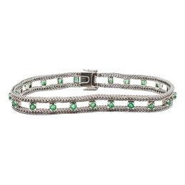 268 - PULSERA CON ESMERALDAS DE LOS AÑOS 70