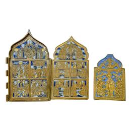 1096  -  ICONOS DE VIAJE ORTODOXOS S.XIX