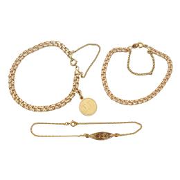 358 - TRES PULSERAS DE MEDIADOS DEL S.XX