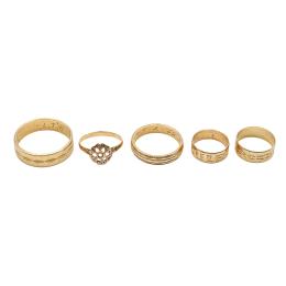 142 - COLECCIÓN DE ANILLOS DE MEDIADOS DEL S.XX