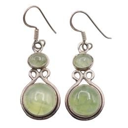 254 - PENDIENTES DE PLATA CON FLUORITA VERDE