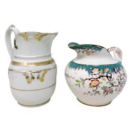 651  -  DOS JARRITAS EN PORCELANA DE FINALES DE S. XIX
