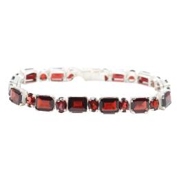 297 - PULSERA RIVIERE CON GRANATES