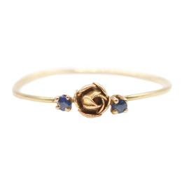 94 - ANILLO CON ROSA Y ZAFIROS