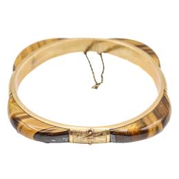278 - PULSERA ESCLAVA CON OJO DE TIGRE, AÑOS 70