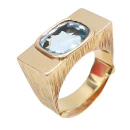 96 - ANILLO DE DISEÑO CON AGUAMARINA