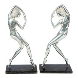 29 - PAREJA DE FIGURAS ESTILO ART DECÓ 