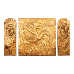 35 - TRES PLAFONES ESTILO ART DECO 