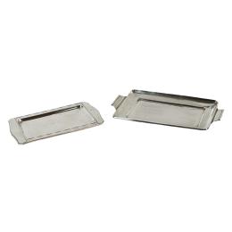 941  -  DOS PEQUEÑAS BANDEJAS DE PLATA AÑOS 70