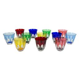 33 - CONJUNTO DE 12 VASOS EN CRISTAL ITALIANO  FINALES DEL S.XX