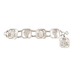 276 - PULSERA DE PLATA DE MEDIADOS S.XX