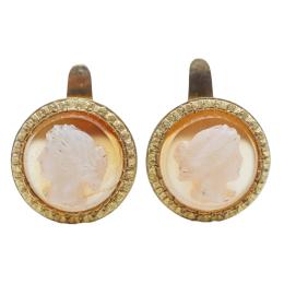 238 - PENDIENTES CAMAFEO DEL S.XIX