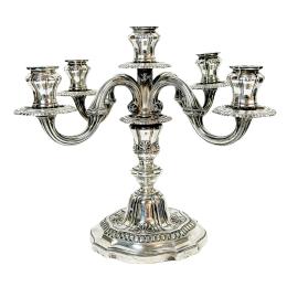 887  -  CANDELABRO EN PLATA DE MEDIADOS DE SIGLO XX