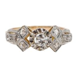 334 - SORTIJA CON DIAMANTES AÑOS 30